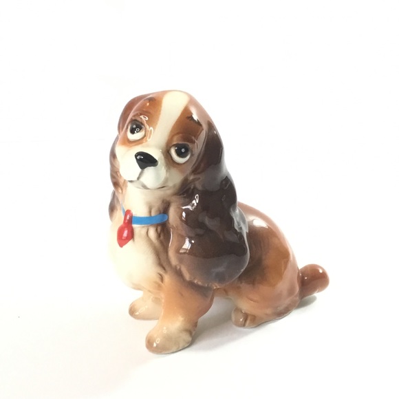 Vintage Ceramic Disney Lady Figurine Dog Japan